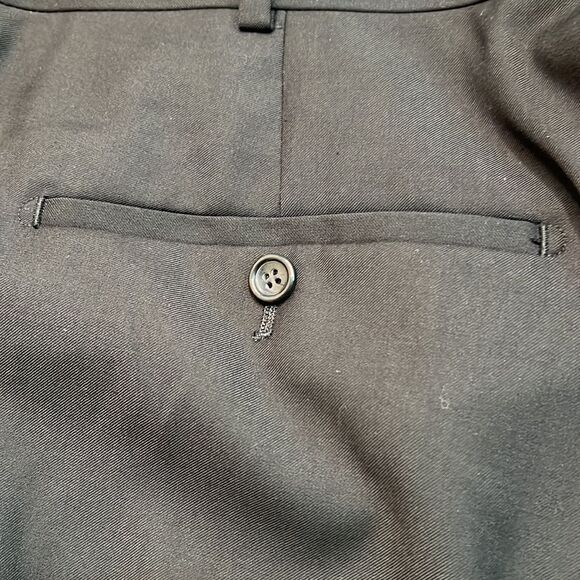 Caravelli Collezione Black Flat Front Dress Pants 48/38 NWT - Picture 6 of 12